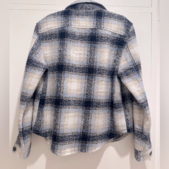 Men’s Plaid Overshirt Jacket Blue - Picture 2 of 6